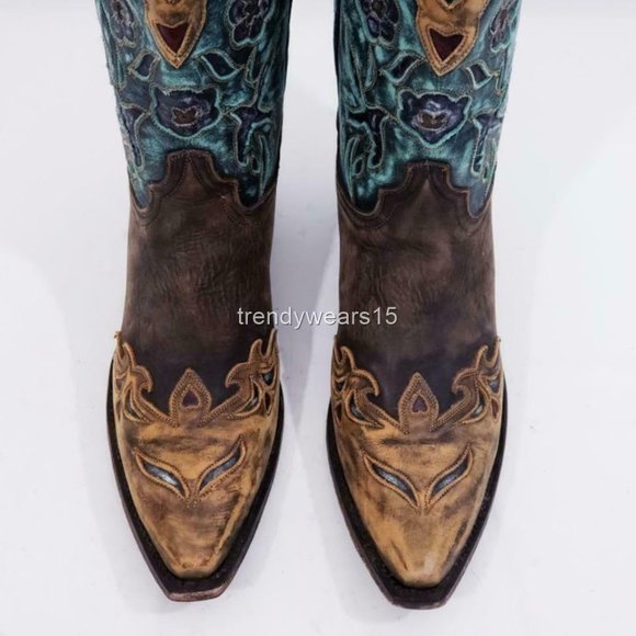 DAN POST DP3544 VINTAGE BLUEBIRD WESTERN BOOTS - Picture 7 of 12